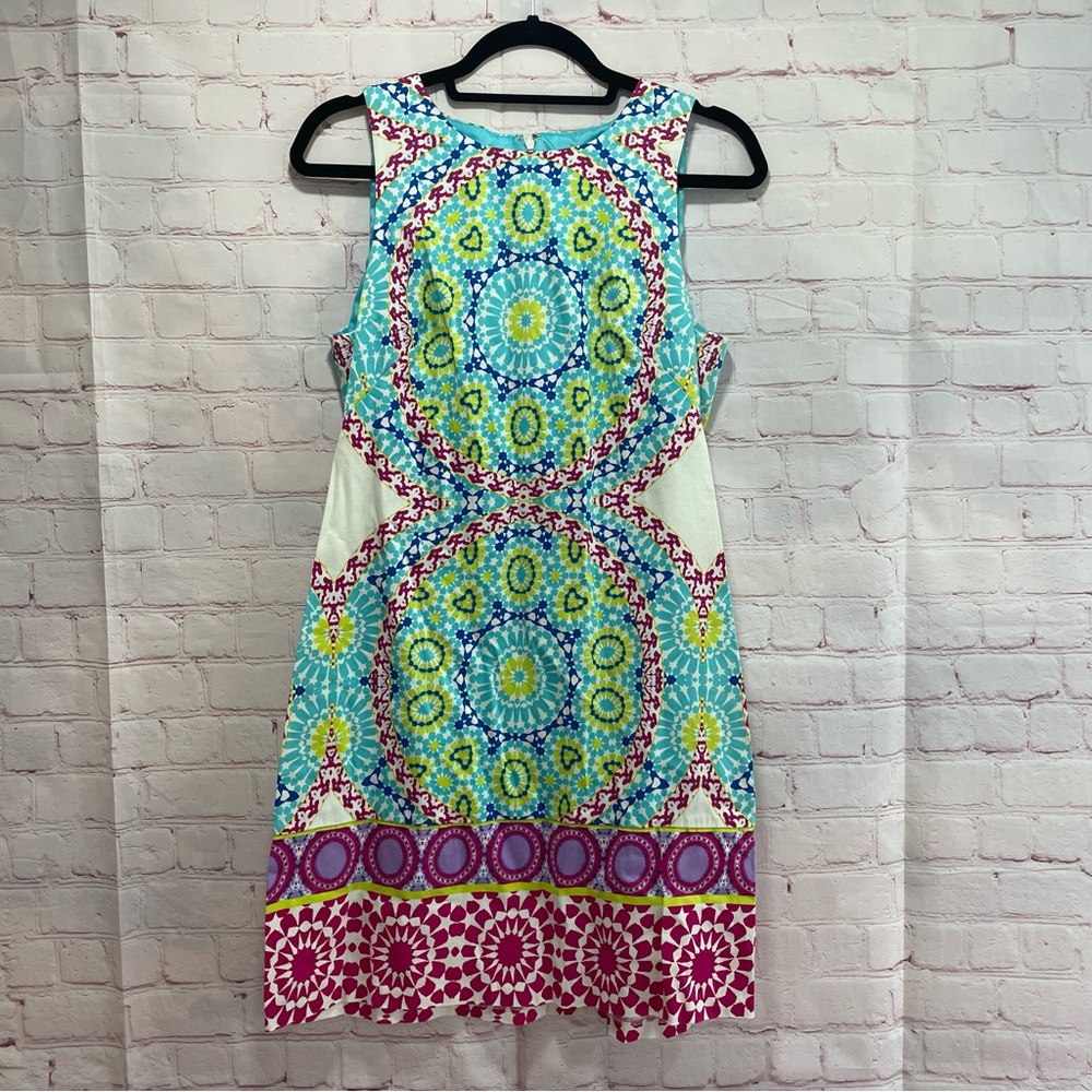 LONDON TIMES MULTI COLOR SHIFT DRESS 10